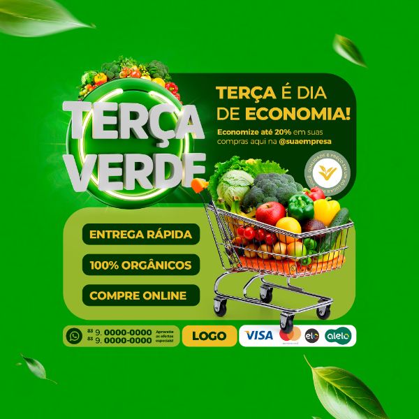 TERÇA VERDE VAREJO HORTIFRUTI SOCIAL MEDIA