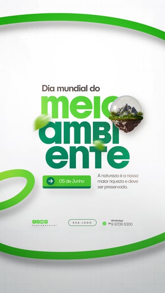 05 DE JUNHO - DIA MUNDIAL DO MEIO AMBIENTE SOCIAL MEDIA PSD EDITÁVEL