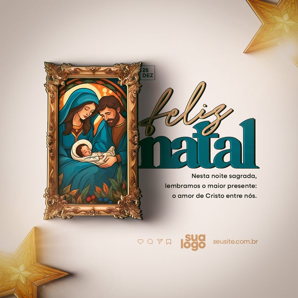 Feliz Natal Post Social Media PSD Editável