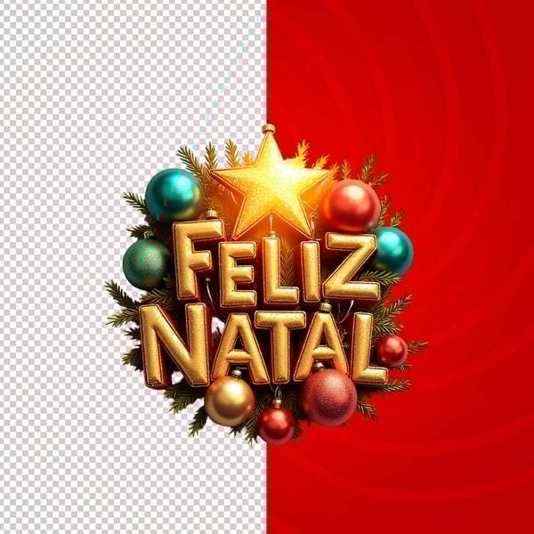 FELIZ NATAL  COM ESTRELA ILUMINADA