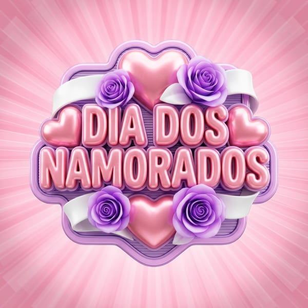 SELO 3D PARA O DIA DOS NAMORADOS MODELO 08