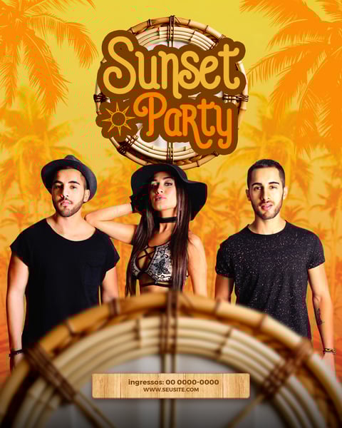 EKV 47 FLYER DE EVENTO - SUNSET PARTY FEED