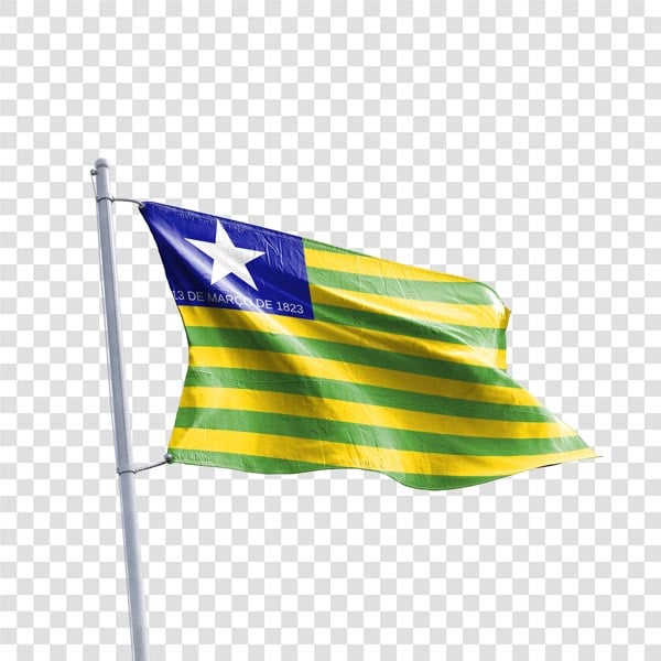 ELEMENTO 3D BANDEIRA DO PIAUÍ PNG