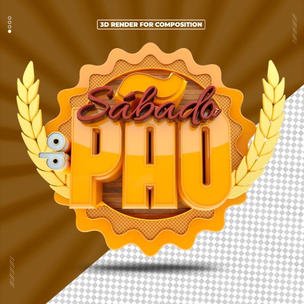 SELO 3D SÁBADO DO PÃO