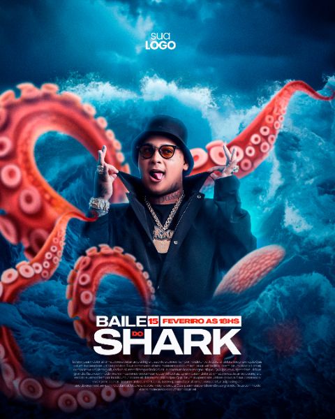 FLYER DE EVENTOS BAILE DO SHARK MC RYAN SP FEED