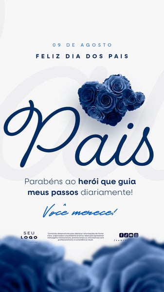 DIA DOS PAIS 09 DE AGOSTO STORY SOCIAL MEDIA PSD EDITÁVEL 2