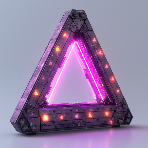 ELEMENTO 3D FUTURISTA | COM LUZES NEON | IMAGEM