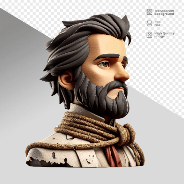 MASCOT 3D TIRADENTES  - 21  DE ABRIL DIA DE TIRADENTES