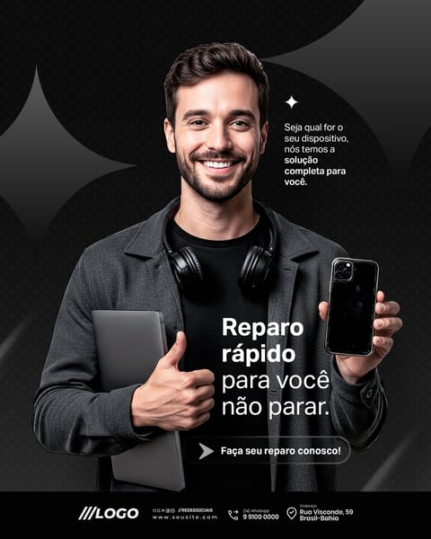 ASSISTÊNCIA TÉCNICA AUTORIZADA ELETRÔNICOS E ACESSÓRIOS SOCIAL MEDIA PSD EDITÁVEL 3