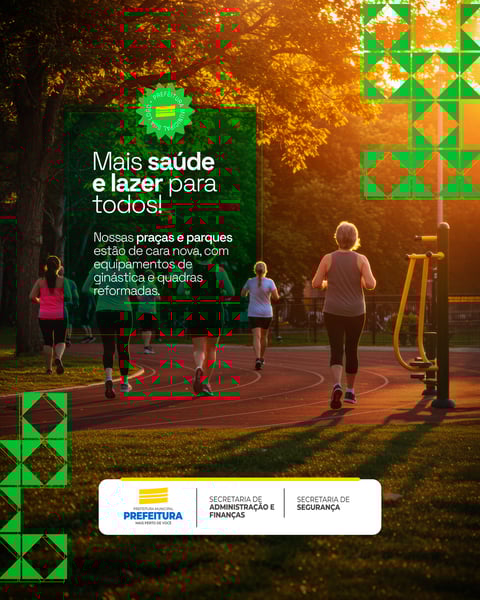 PRAÇA DE ESPORTE E LAZER PREFEITURA MUNICIPAL SOCIAL MEDIA PSD EDITÁVEL