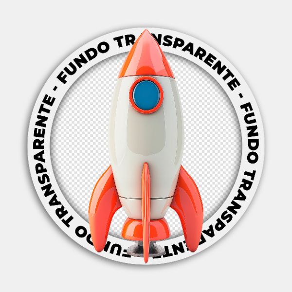 FOGUETE ESPACIAL | IMAGEM SEM FUNDO | PSD EDITÁVEL