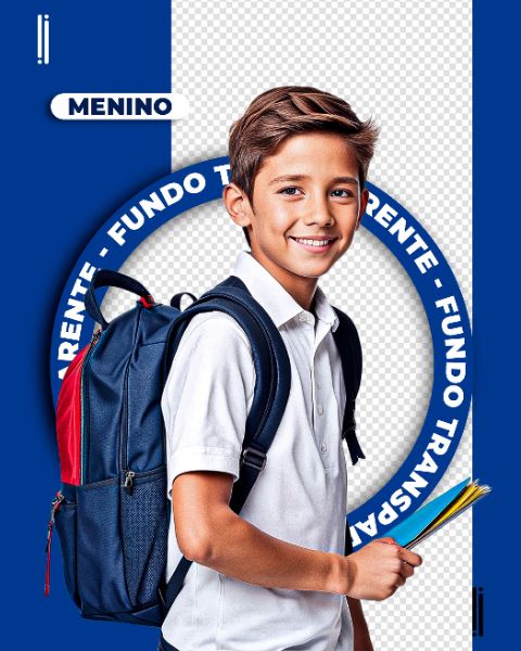 MENINO ESTUDANTE | CRIANÇA | IMAGEM SEM FUNDO | PSD EDITÁVEL