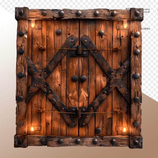 PORTA DE MADEIRA COM LUZ - ELEMENTO 3D PARA COMPOSIÇÃO