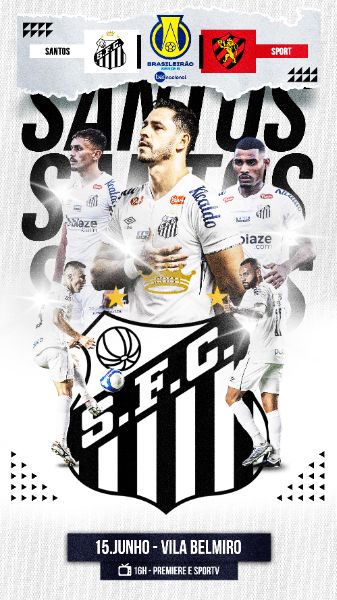 FLYER ESPORTIVO BRASILEIRÃO SANTOS STORIES