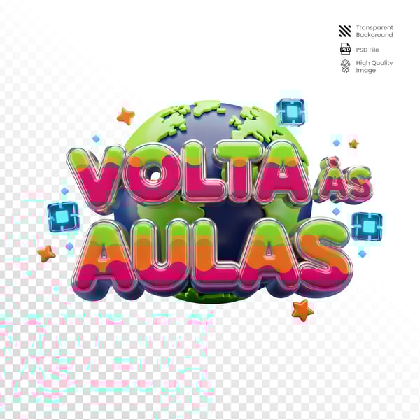 Selo 3D Volta às Aulas