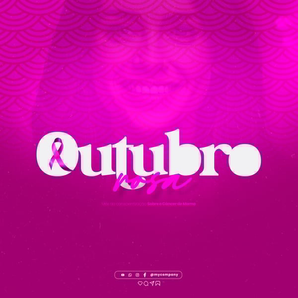 OUTUBRO ROSA MÊS DE CONSCIENTIZAÇÃO SOBRE O CÂNCER DE MAMA SOCIAL MEDIA FLYER PSD EDITÁVEL C5