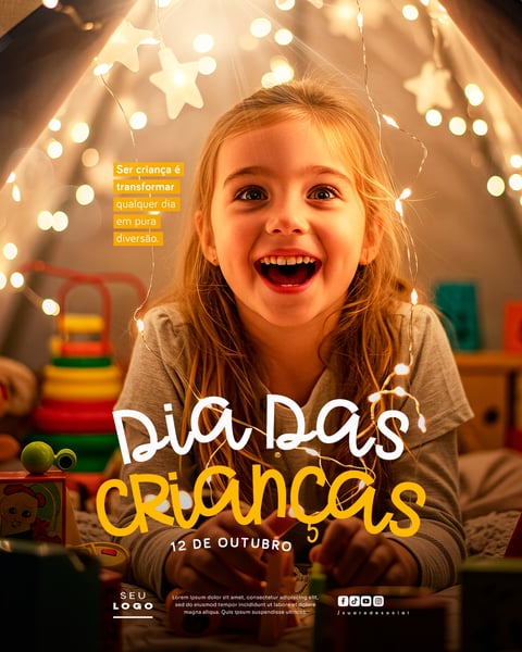 DIA DAS CRIANÇAS 12 DE OUTUBRO SOCIAL MEDIA PSD EDITÁVEL 8
