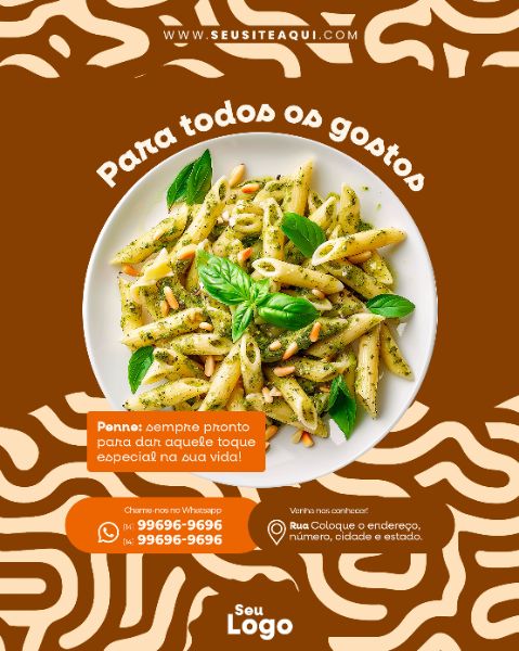 FEED VERTICAL - CASA DE MASSAS | RESTAURANTE | PSD EDITÁVEL