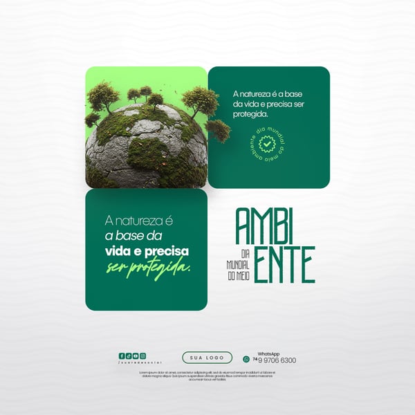 05 DE JUNHO - DIA MUNDIAL DO MEIO AMBIENTE SOCIAL MEDIA PSD EDITÁVEL