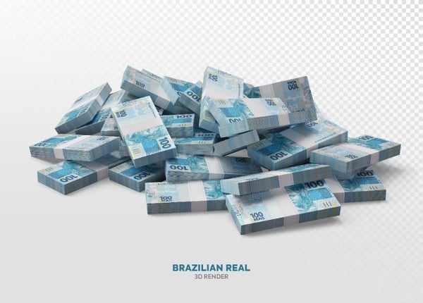 NOTAS DE 100 REAIS ELEMENTO 3D REALISTA