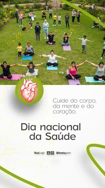 DIA NACIONAL DA SAÚDE FLYER SOCIAL MEDIA PSD EDITÁVEL