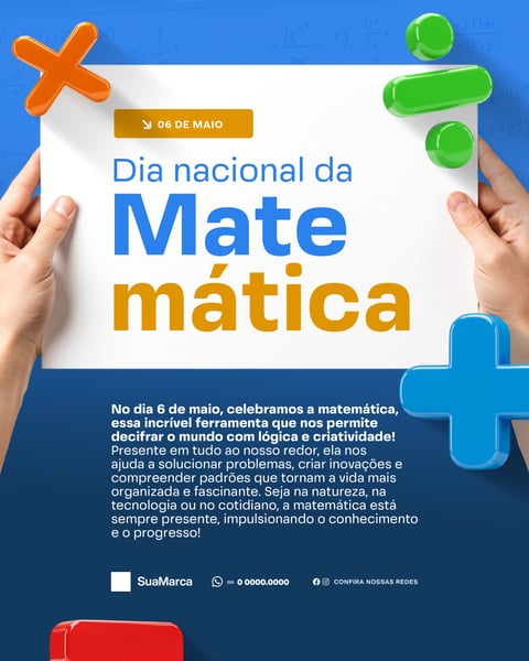 SOCIAL MEDIA DIA NACIONAL DA MATEMÁTICA 06 DE MAIO