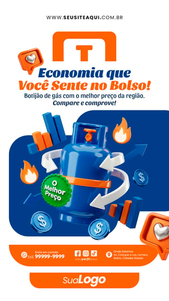 STORY DISTRIBUIDORA DE GÁS SOCIAL MEDIA PSD EDITÁVEL TEMPLATE 02