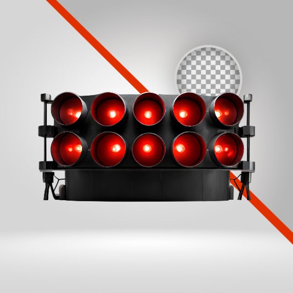 ESTRUTURA REFLETOR LED 3D, ELEMENTO PNG, LUZES DE SHOW. EVENTOS, LANTERNAS, REFLETOR DIGITAL, SPOT DE BAILE FUNK