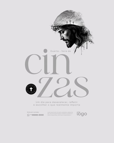 Quarta Feira de Cinzas 18 de Fevereiro Social Media PSD Editáve