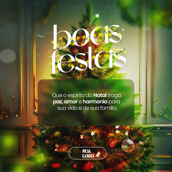 FELIZ NATAL 25 DE DEZEMBRO AVISO INFORME HORÁRIO COMUNICADO SOCIAL MEDIA PSD EDITÁVEL