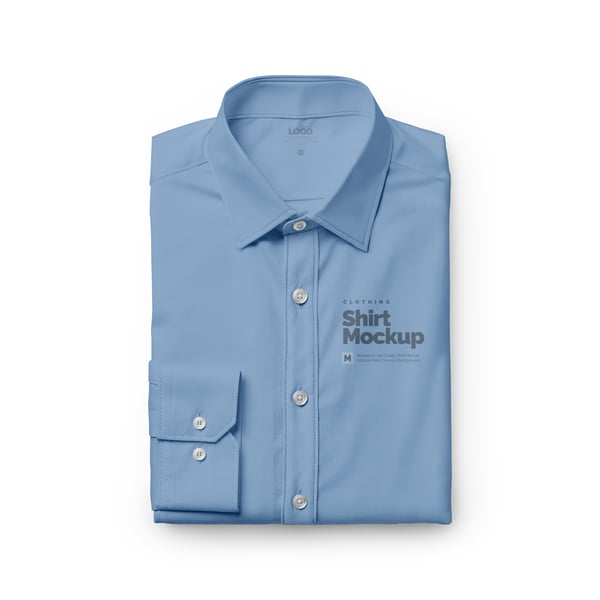 CAMISA SOCIAL DOBRADA PSD EDITÁVEL MOCKUP