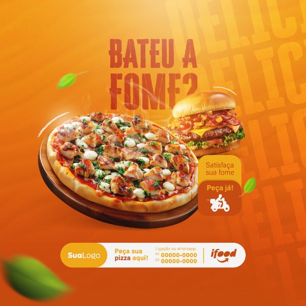 HAMBURGUERIA E PIZZARIA SOCIAL MEDIA POST FEED