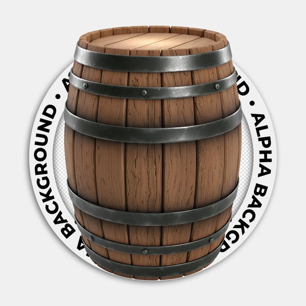 barril de madeira realista 5