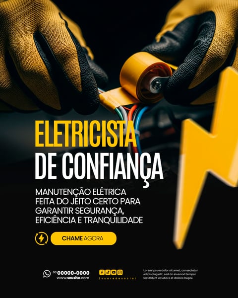Social Media eletricista PSD Editável 6
