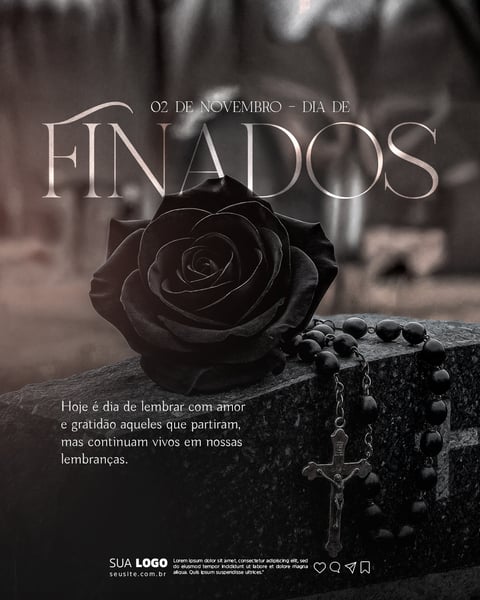 Dia de Finados 02 de Novembro Social Media PSD Editável 