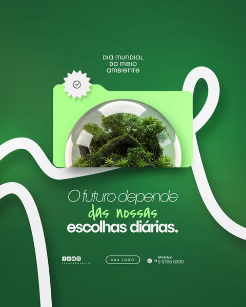 05 DE JUNHO - DIA MUNDIAL DO MEIO AMBIENTE SOCIAL MEDIA PSD EDITÁVEL