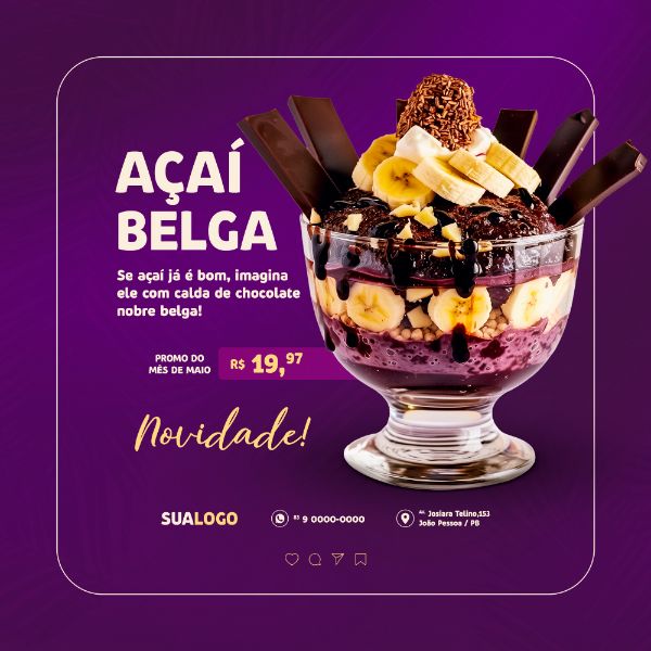 AÇAÍ AÇAITERIA SOCIAL MEDIA POST FEED