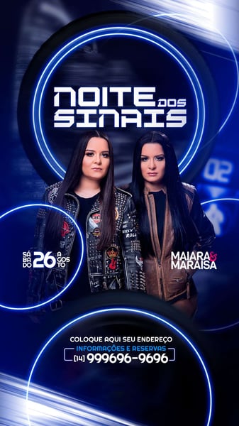 FLYER STORY- NOITE DOS SINAIS - MAIARA E MARAISA