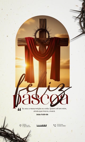 FELIZ PÁSCOA SOCIAL MEDIA PSD EDITÁVEL 3