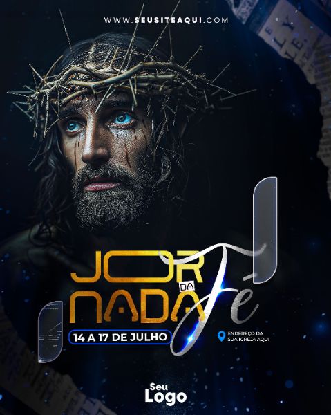 FEED VERTICAL - FLYER JORNADA DA FÉ - IGREJA, CHURCH, GOSPEL | PSD EDITÁVEL