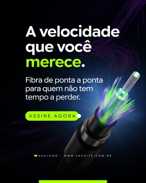 PROVEDOR DE INTERNET A VELOCIDADE QUE VOCÊ MERECE FIG EDITÁVEL Figma Social Media Template
