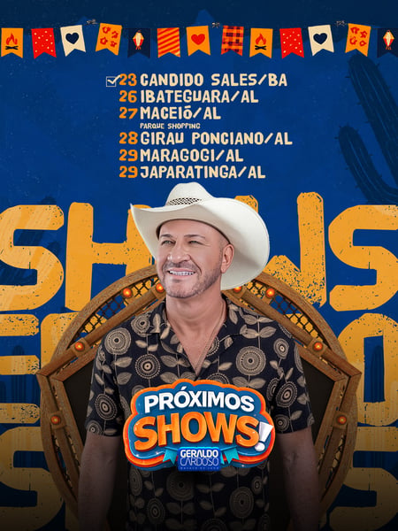 PRÓXIMOS SHOWS - GERALDO CARDOSO