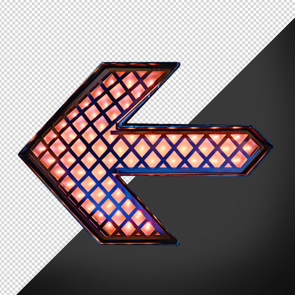 ELEMENTO 3D DE FESTA METAL NEON