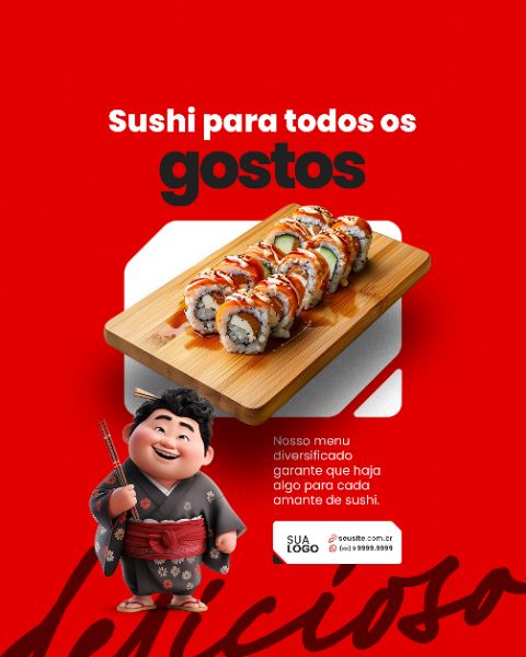 SOCIAL MEDIA - SUSHI - SUSHI PARA TODOS OS GOSTOSO