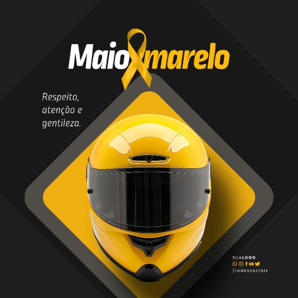 SOCIAL MEDIA - MAIO AMARELO - RESPEITO ATENÇÃO E GENTILEZA