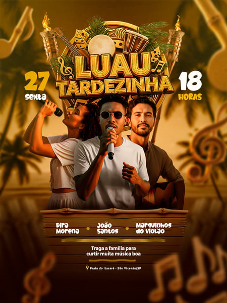 FLYER DE EVENTO LUAU