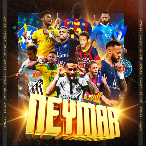 FLYER ESPORTIVO EMBLEMA 3D NEYMAR
