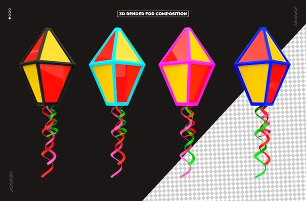 BALÃO DE FESTA JUNINA 3D