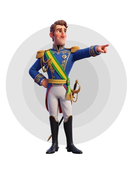 Mascote 7 de setembro independência do Brasil