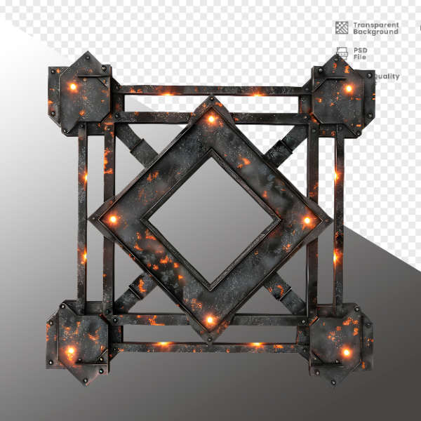 ELEMENTE DE FERRO COM LUZ - ELEMENTO 3D PARA COMPOSIÇÃO - IRON